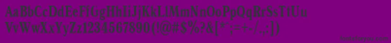 Fonte AntiquaBold70b – fontes pretas em um fundo violeta