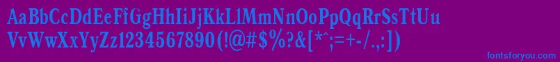 AntiquaBold70b-Schriftart – Blaue Schriften auf violettem Hintergrund