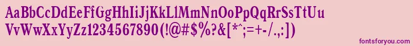 AntiquaBold70b Font – Purple Fonts on Pink Background