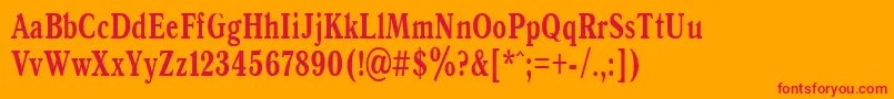 AntiquaBold70b-Schriftart – Rote Schriften auf orangefarbenem Hintergrund