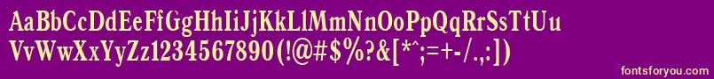 AntiquaBold70b Font – Yellow Fonts on Purple Background