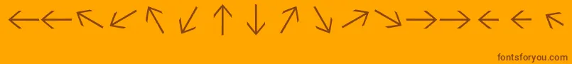 Sebastianarrowslightlight Font – Brown Fonts on Orange Background