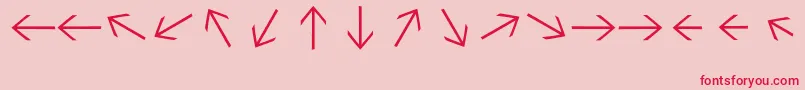 Sebastianarrowslightlight Font – Red Fonts on Pink Background