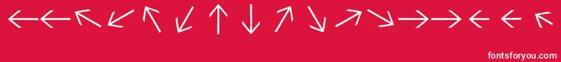 Sebastianarrowslightlight Font – White Fonts on Red Background