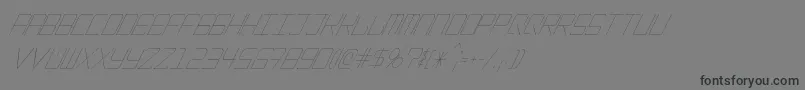 Шрифт EpicenterThinitalic – чёрные шрифты на сером фоне