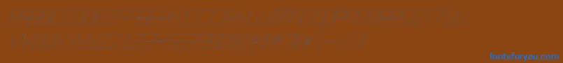 フォントEpicenterThinitalic – 茶色の背景に青い文字
