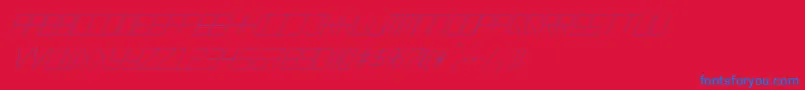 フォントEpicenterThinitalic – 赤い背景に青い文字