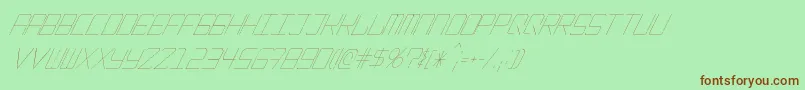 EpicenterThinitalic-fontti – ruskeat fontit vihreällä taustalla
