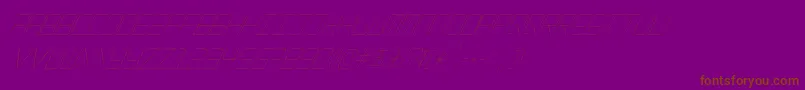 EpicenterThinitalic-Schriftart – Braune Schriften auf violettem Hintergrund