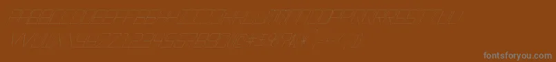 フォントEpicenterThinitalic – 茶色の背景に灰色の文字