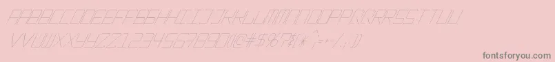 EpicenterThinitalic Font – Gray Fonts on Pink Background