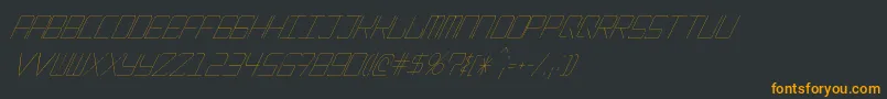 EpicenterThinitalic Font – Orange Fonts on Black Background
