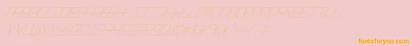 Шрифт EpicenterThinitalic – оранжевые шрифты на розовом фоне