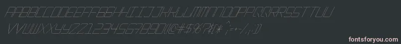 Шрифт EpicenterThinitalic – розовые шрифты на чёрном фоне