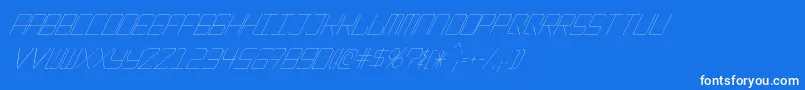 フォントEpicenterThinitalic – 青い背景に白い文字