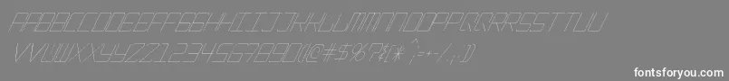 フォントEpicenterThinitalic – 灰色の背景に白い文字