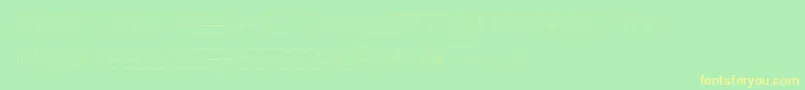 EpicenterThinitalic-Schriftart – Gelbe Schriften auf grünem Hintergrund
