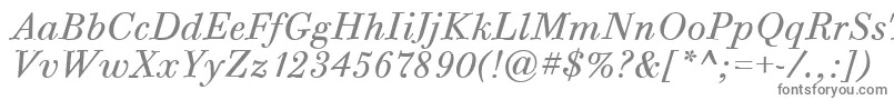 Czcionka BodoniSixItcTtBookitalic – szare czcionki