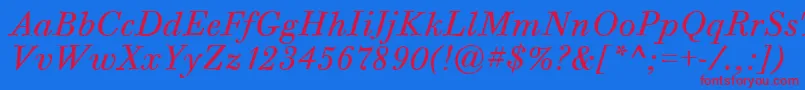 Подробнее о шрифте BodoniSixItcTtBookitalic Шрифт BodoniSixItcTtBookitalic – красные шрифты на синем фоне