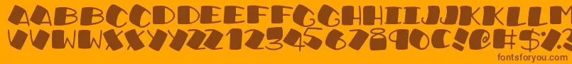 Więcej informacji o czcionce SushiRoll Czcionka SushiRoll – brązowe czcionki na pomarańczowym tle