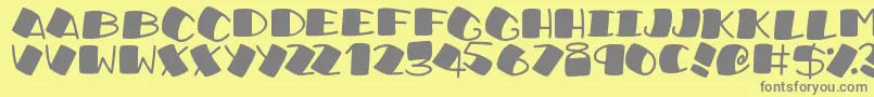SushiRoll Font – Gray Fonts on Yellow Background