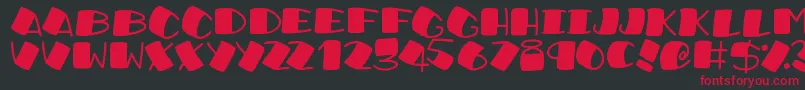 SushiRoll Font – Red Fonts on Black Background