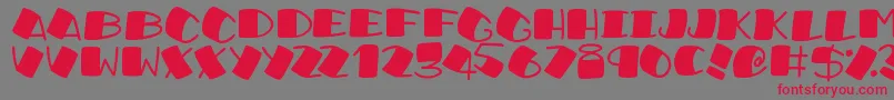 SushiRoll Font – Red Fonts on Gray Background