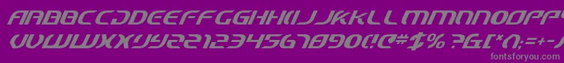 StarfighterCadetItalic Font – Gray Fonts on Purple Background