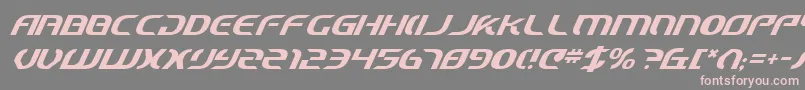 StarfighterCadetItalic Font – Pink Fonts on Gray Background