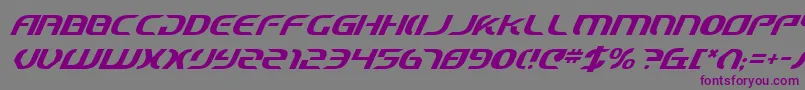 StarfighterCadetItalic Font – Purple Fonts on Gray Background