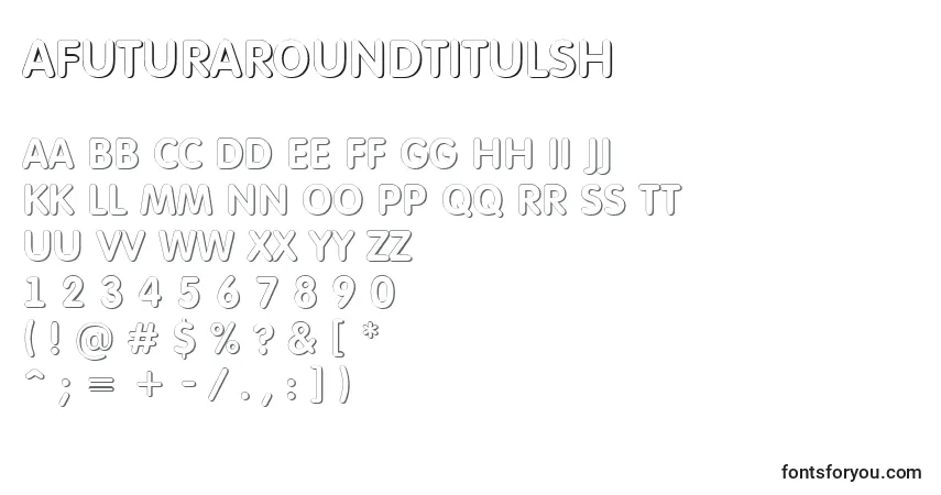 Schriftart AFuturaroundtitulsh – Alphabet, Zahlen, spezielle Symbole
