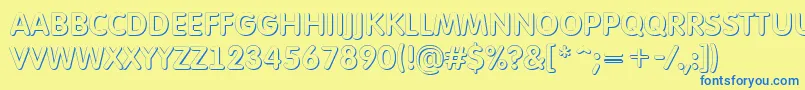 AFuturaroundtitulsh Font – Blue Fonts on Yellow Background