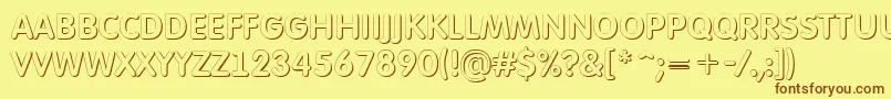 AFuturaroundtitulsh Font – Brown Fonts on Yellow Background