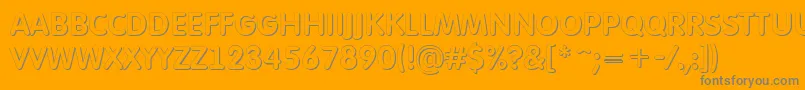 AFuturaroundtitulsh Font – Gray Fonts on Orange Background