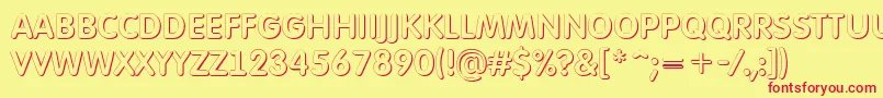 AFuturaroundtitulsh Font – Red Fonts on Yellow Background