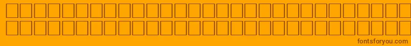 Fonte FlameRegular – fontes marrons em um fundo laranja
