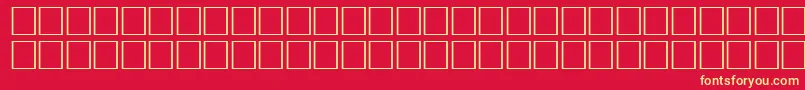 フォントFlameRegular – 黄色の文字、赤い背景