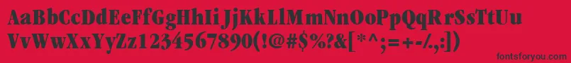 Garamondexblackcondssk Font – Black Fonts on Red Background