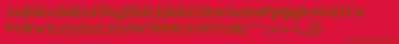 Police Garamondexblackcondssk – polices brunes sur fond rouge