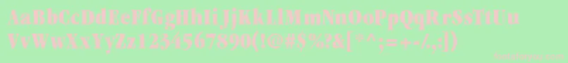 Garamondexblackcondssk Font – Pink Fonts on Green Background