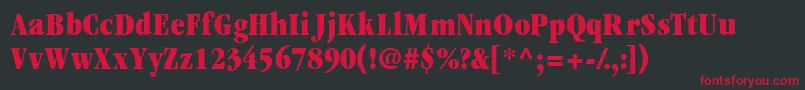 Garamondexblackcondssk Font – Red Fonts on Black Background