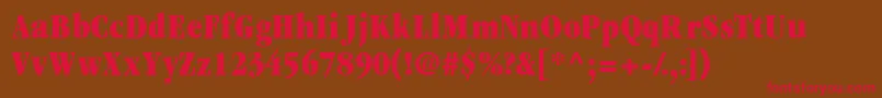 Garamondexblackcondssk Font – Red Fonts on Brown Background