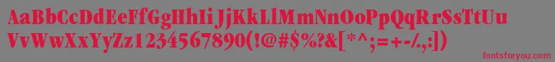 Garamondexblackcondssk Font – Red Fonts on Gray Background
