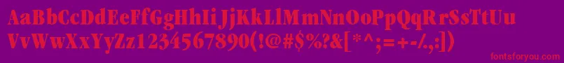 Garamondexblackcondssk Font – Red Fonts on Purple Background