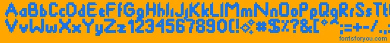 Lisätietoja Smackyformula-fontista Smackyformula-fontti – siniset fontit oranssilla taustalla