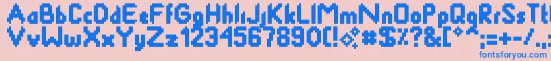 Smackyformula Font – Blue Fonts on Pink Background