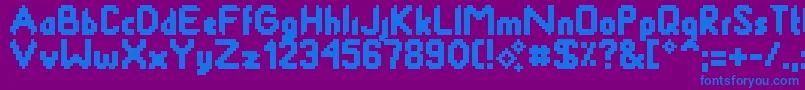 Smackyformula Font – Blue Fonts on Purple Background