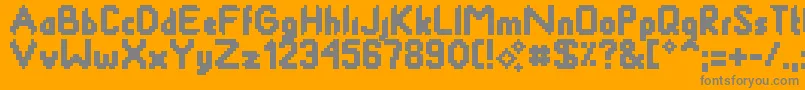 Smackyformula Font – Gray Fonts on Orange Background