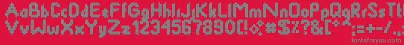 Smackyformula Font – Gray Fonts on Red Background