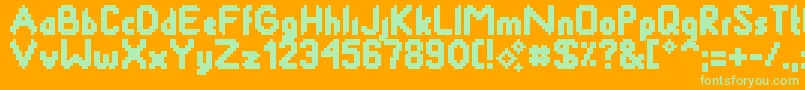 Smackyformula Font – Green Fonts on Orange Background